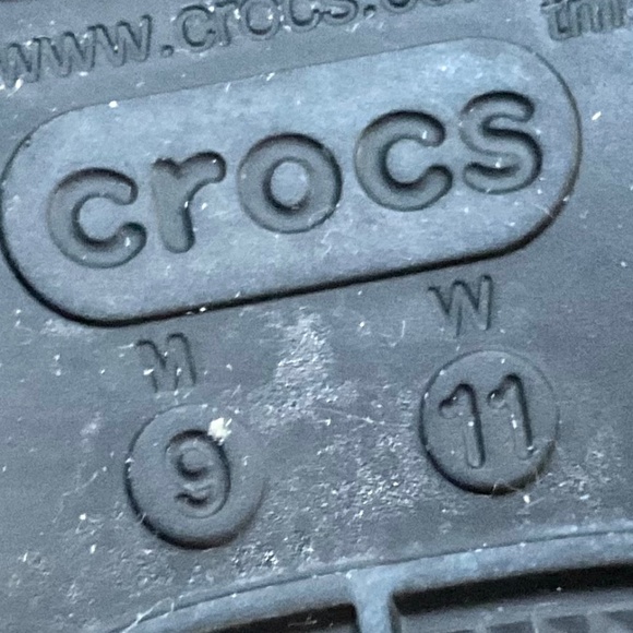 Black Crocs Mega Crush Chunky Platform Y2K Grunge Sandal Men— Sz 9 Wms Sz 11 - Picture 10 of 15